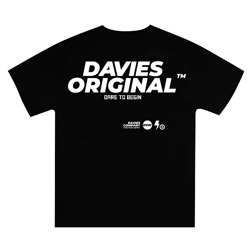 Áo thun davies nam nữ dsw tee original mark 2 - black