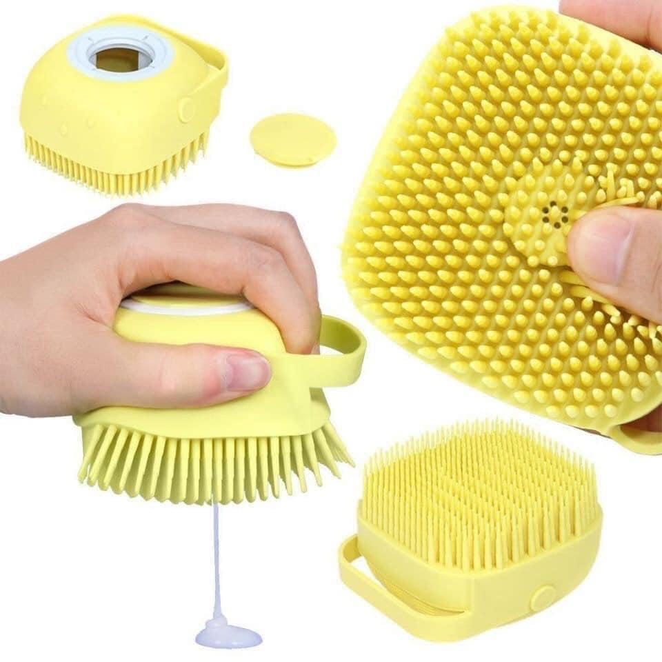 Bông tắm Silicon tạo bọt có ngăn chứa sữa tắm