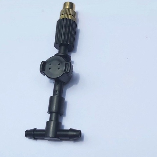 Béc tưới phun sương 1 hướng đầu đồng - kèm tê nối ống 6mm-tưới phun sương