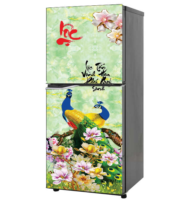 Decal dán trang trí tủ lạnh mẫu Xuan 2023- sang trọng lịch lãm