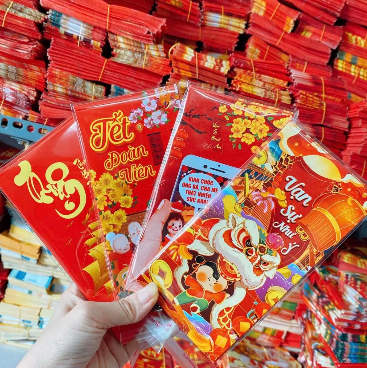 Combo 1000 bao lì xì tết hot nhất 2022 tặng kèm túi bóng đủ mẫu