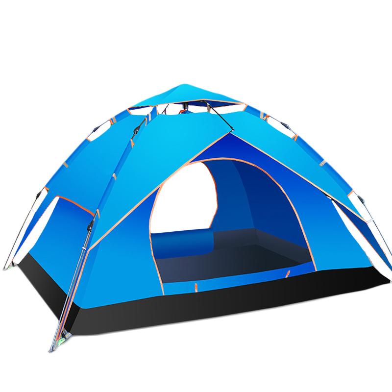 Lều Cắm Trại Dã Ngoại Tự Động 4 Người Lều Du Lịch 2 Cửa 2 Tầng Lều Kích Thước 2mx2m Chống Mưa, Chống Nắng Nóng Có Màn Chống Muỗi BH04