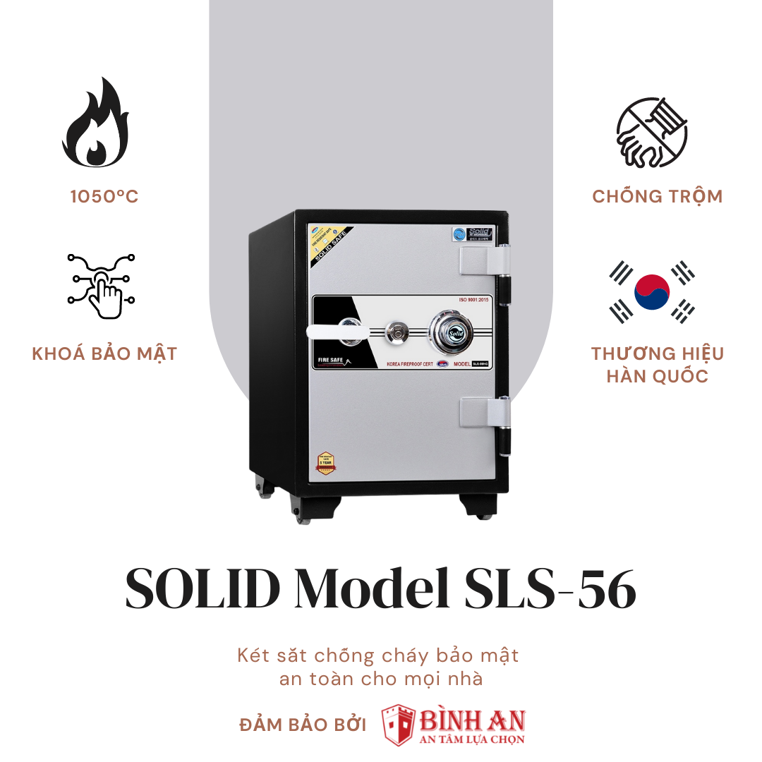 Két sắt hàn quốc solid sls-56 chống cháy 1000 độ c