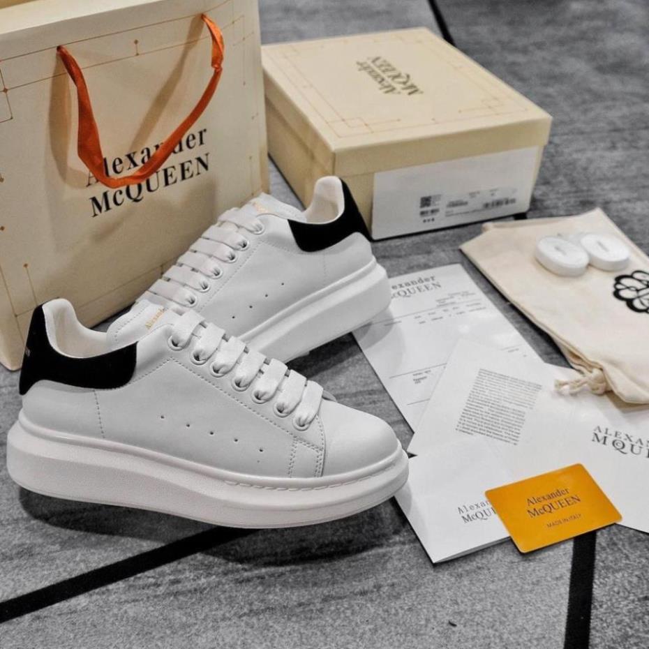 Giày Sneaker Alexander Mcqueen Gót Đen bản S.C cho Nam Và Nữ +tất