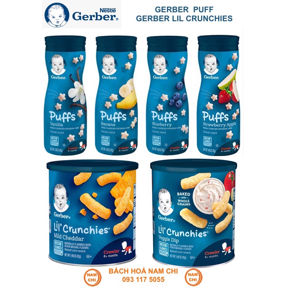 Bánh Ăn Dặm Lil Crunchies Non GMO Nestle - Vị Cà Chua 42g - Hàng Nội Địa Mỹ Thơm Ngon Dinh Dưỡng