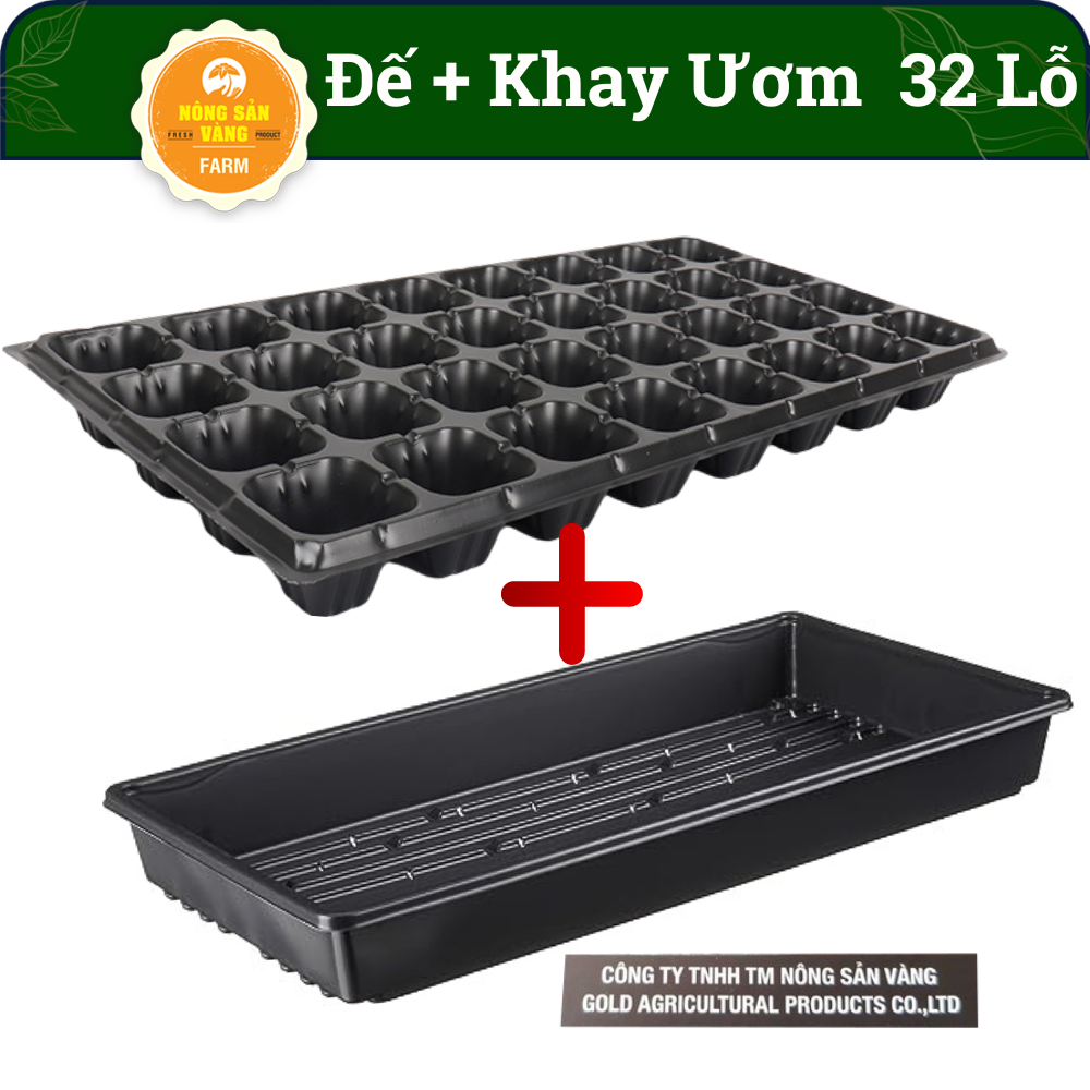 Khay ươm hạt giống 32 lỗ, kích thước 555.5 cm , vỉ ươm giúp cho hạt nảy mầm tốt - nông sản vàng