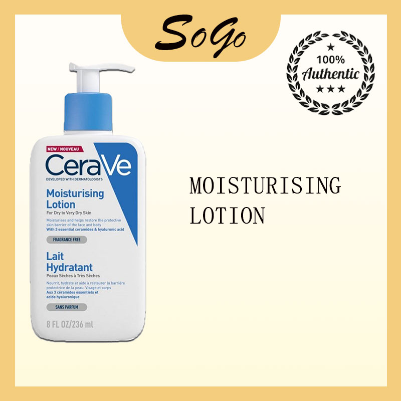 Sữa Dưỡng Thể Cerave Moisturising Lotion Lait Hydratant 236ml Dành cho da khô đến rất khô Làm mới và dưỡng ẩm làm sáng da Dưỡng ẩm cho da cung cấp chất dinh dưỡng Nhẹ nhàng và êm dịu Dưỡng ẩm da