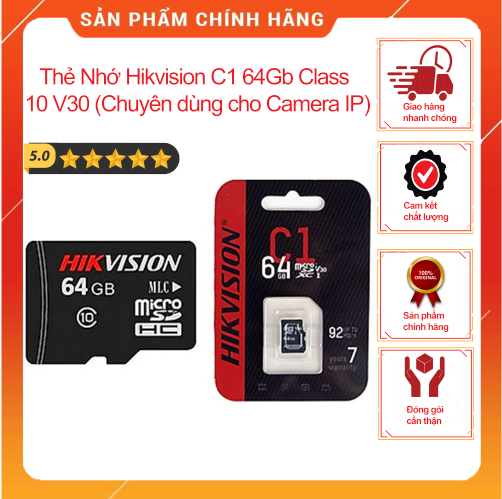 Thẻ Nhớ Hikvision C1 64Gb Class 10 V30