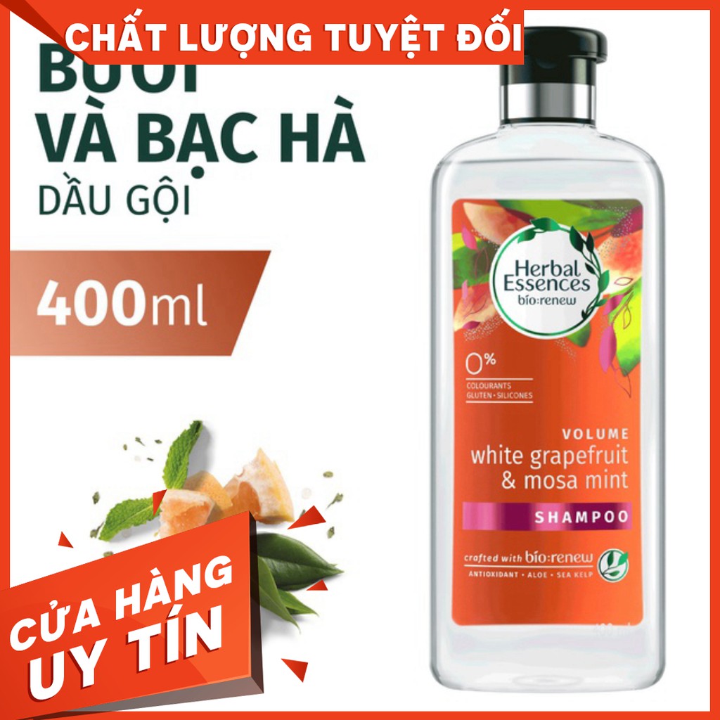 Dầu Gội Herbal Essences Bưởi và Bạc Hà 400ml