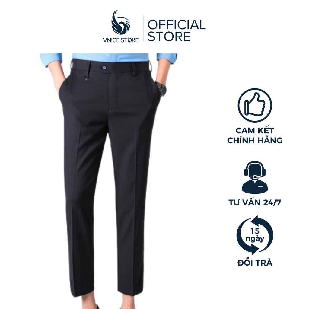 Quần tây nam chất vải chéo 79 ống côn co giãn dáng ôm body VNICESTORE