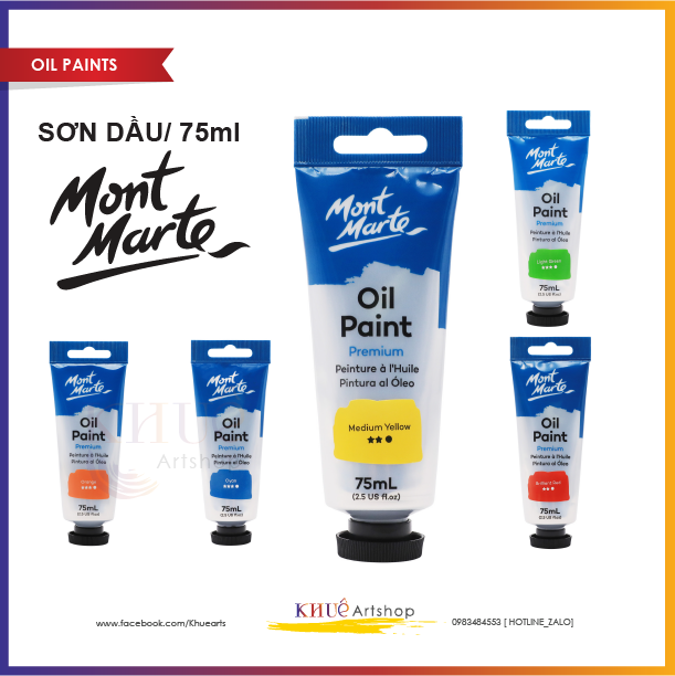 Sơn dầu mont marte 75ml_oil paint mont marte 75ml tube