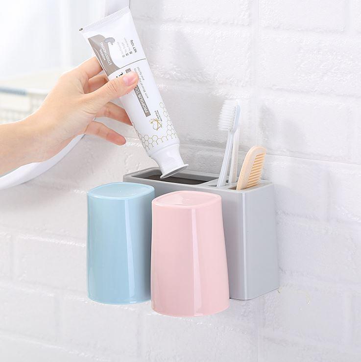Kệ giá để cốc, bàn chải, tuýp đánh răng