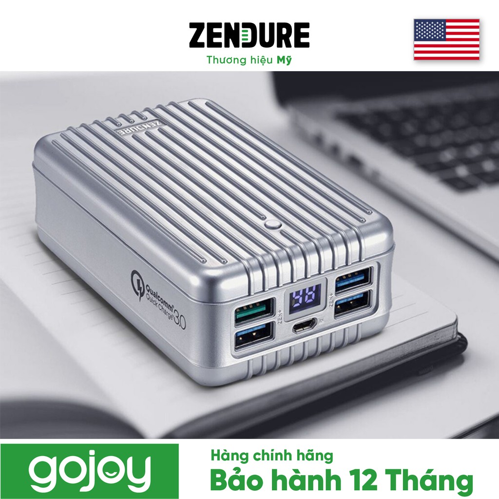 Pin dự phòng 26.800mAh chống shock sạc nhanh PD QC 3.0 ZENDURE ZDA8PQC 2 màu - Bảo hành chính hãng 2 năm