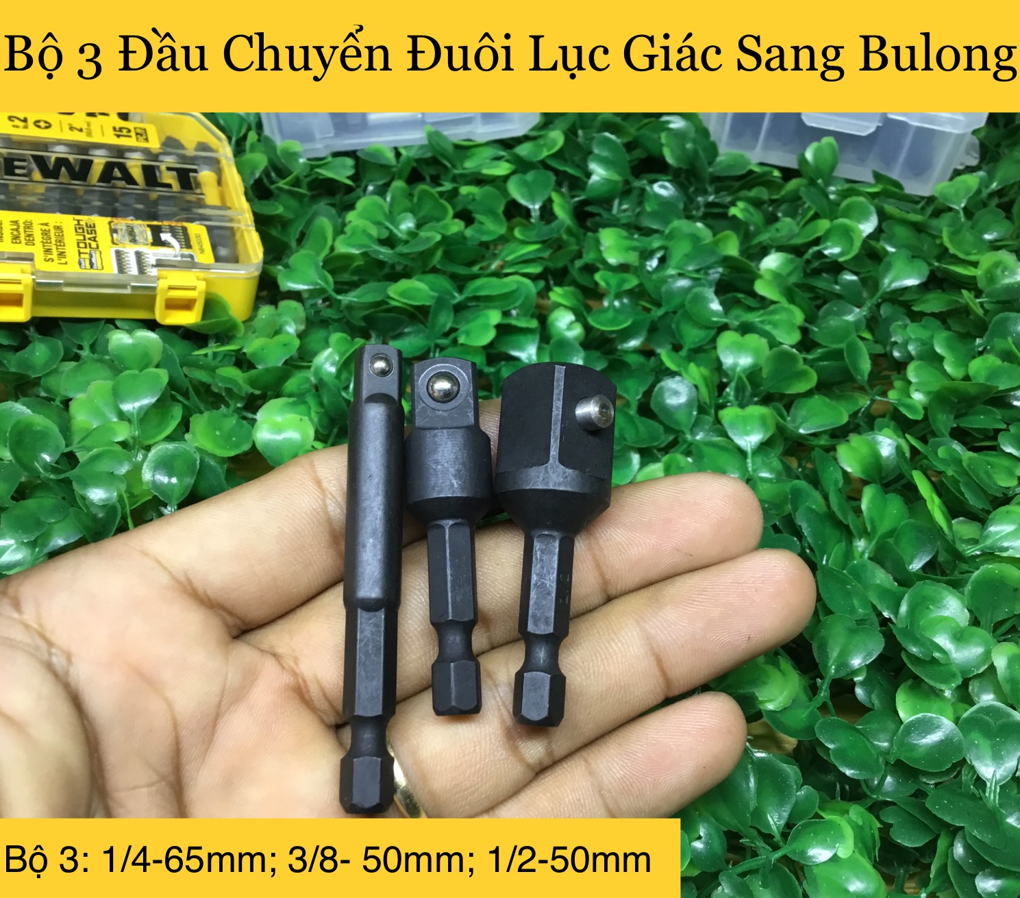 [HCM]Bộ 3 Đầu Chuyển Đuôi Lục Giác Sang Bulong
