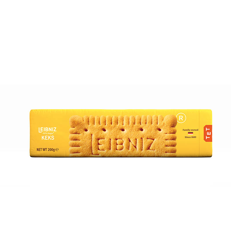 HSD 18 09 2023Bánh qui bơ ít đường Leibniz Đức 200g, bánh qui nhập khẩu