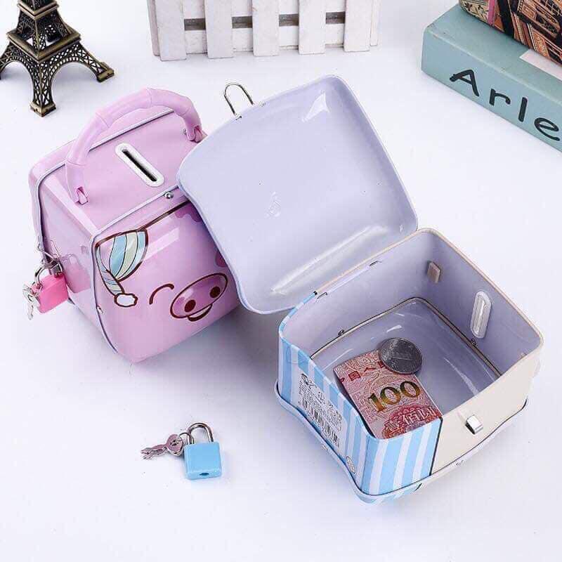 Két sắt mini hình chú lợn ngộ nghĩnh cho bé