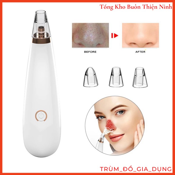 Máy hút mụn cầm tay 3 đầu cao cấp chạy bằng pin