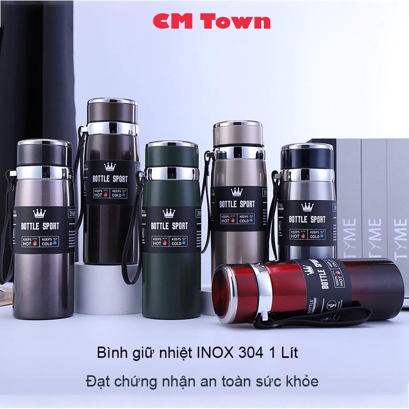 Bình giữ nhiệt Bottle Sport Inox Dung Tích 1000ml Giữ Nhiệt 10-12h Inox 304 an toàn với sức khỏe, ly giữ nhiệt Inox 304 binh nuoc giu nhiet,bình nước giữ nhiệt, binh giữ nhiệt, binh giu nhiet