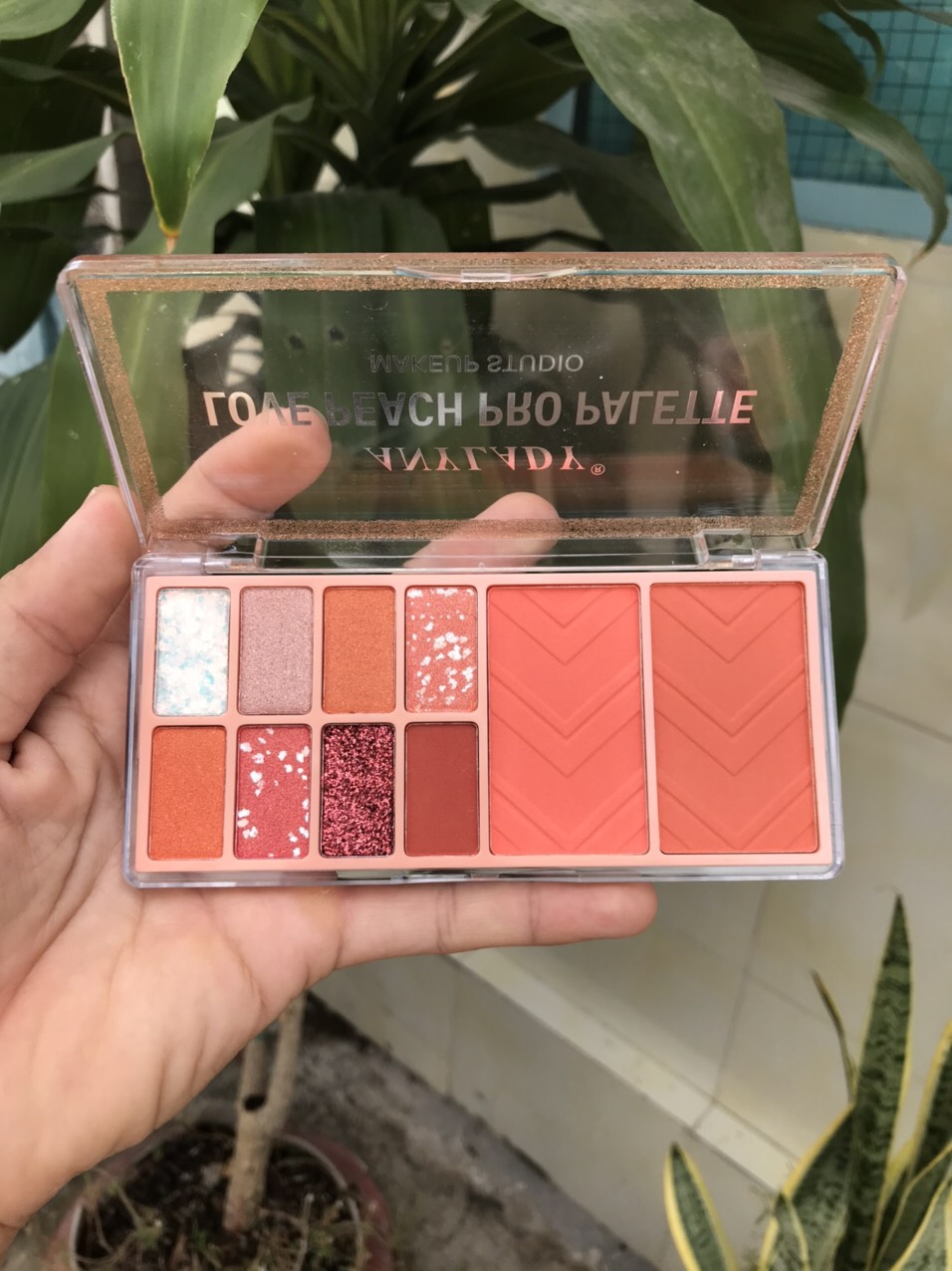 Phấn mắt Any Lady Love Peach Pro 10 ô kèm má hồng
