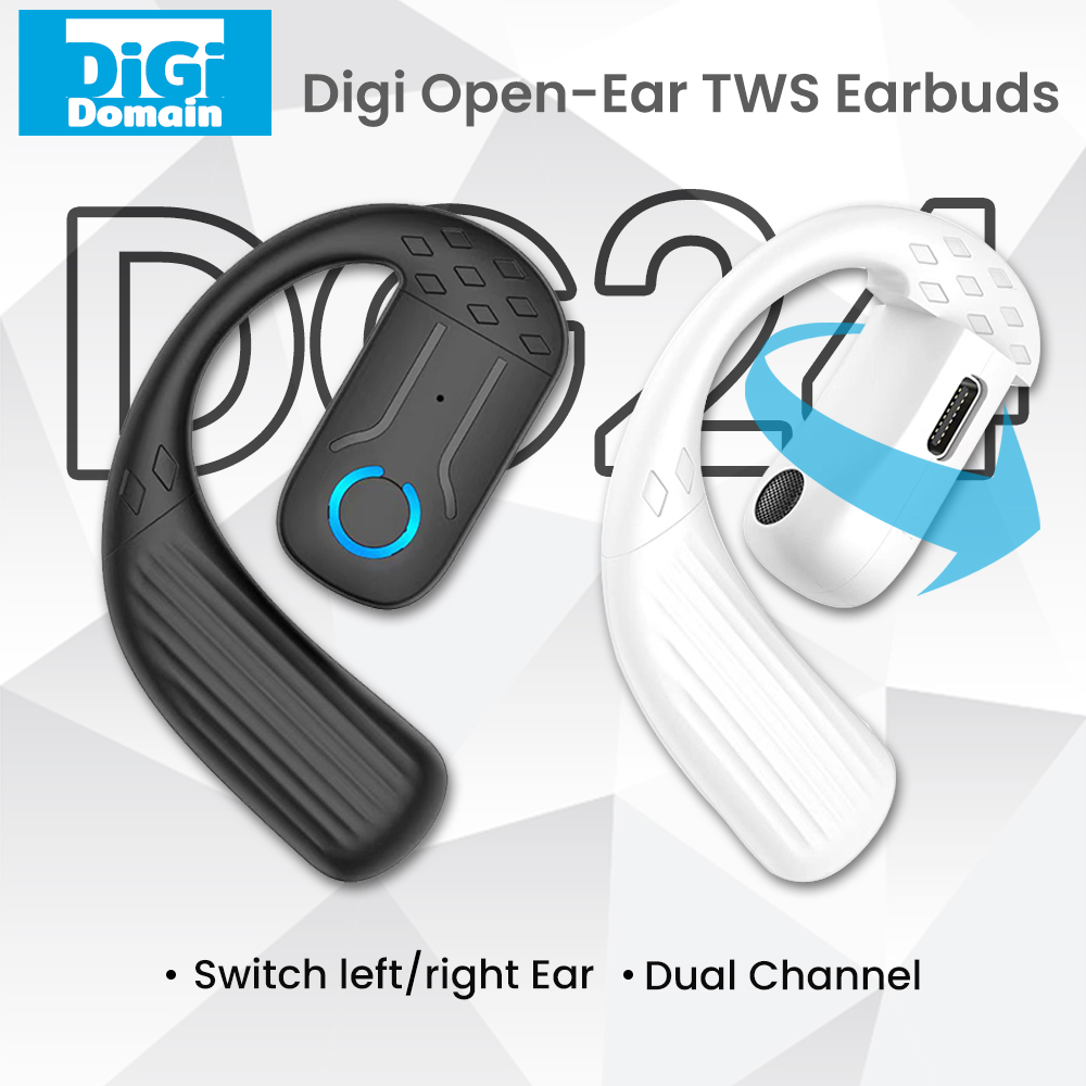 Digi Mở Tai Tai Nghe Đơn OWS Bluetooth 5.4 Tai Nghe Không Dây Âm Thanh Bass Thể Thao Kinh Doanh Tai Nghe Đeo Với Trái Phải Tai Micro Điều Khiển Cảm Ứng DG01