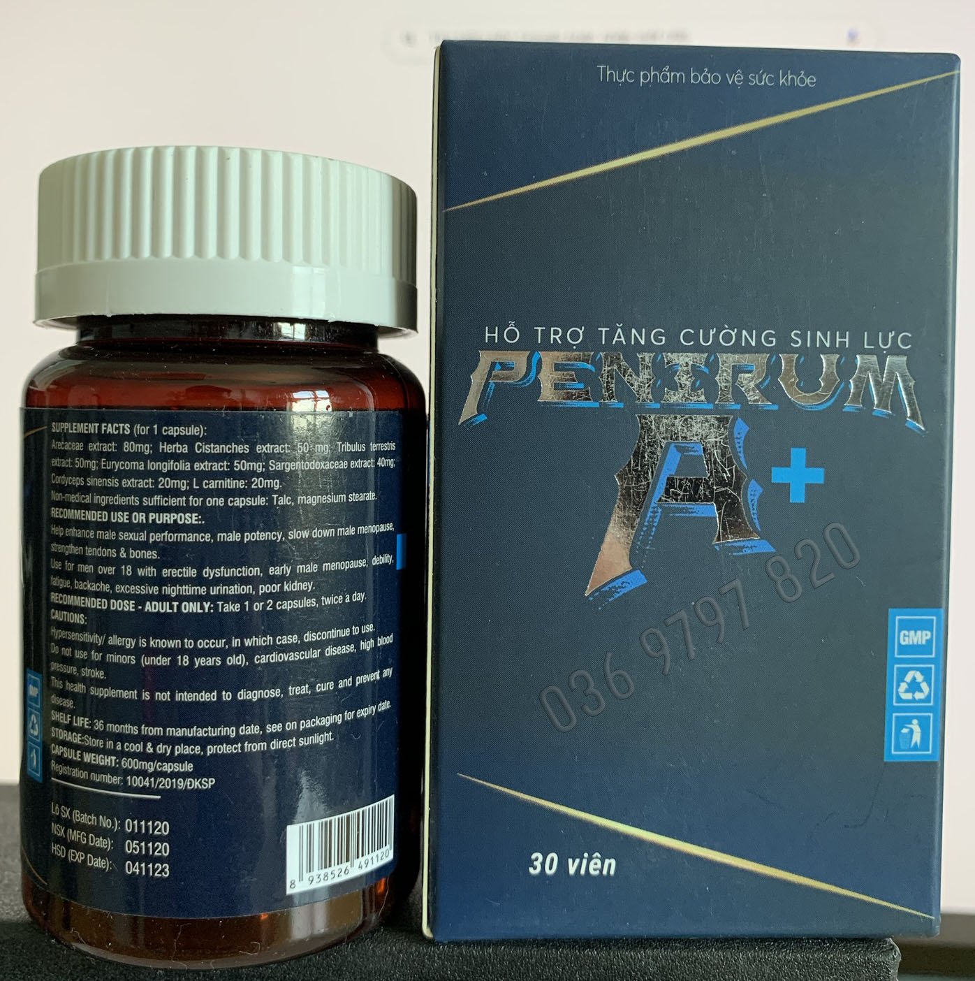 Penirum A+ Viên uống hỗ trợ sức khoẻ sinh lý nam giới - Hộp 30 viên