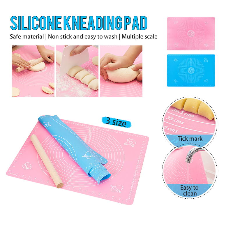 Tấm thảm lót nhào bột, thảm nhào bột silicon,ấm lót cán bột sợi thuỷ tinh,cho làm bánh mì, bánh bao,nhà bếp,tiện dụng
