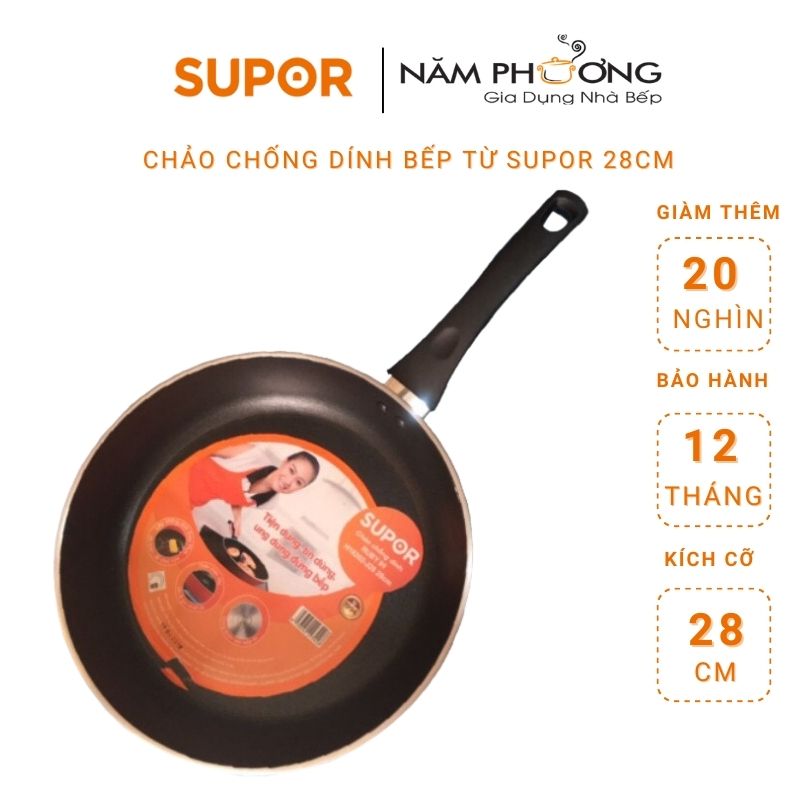 Chảo chống dính supor h18201-j28 dùng trên bếp từ