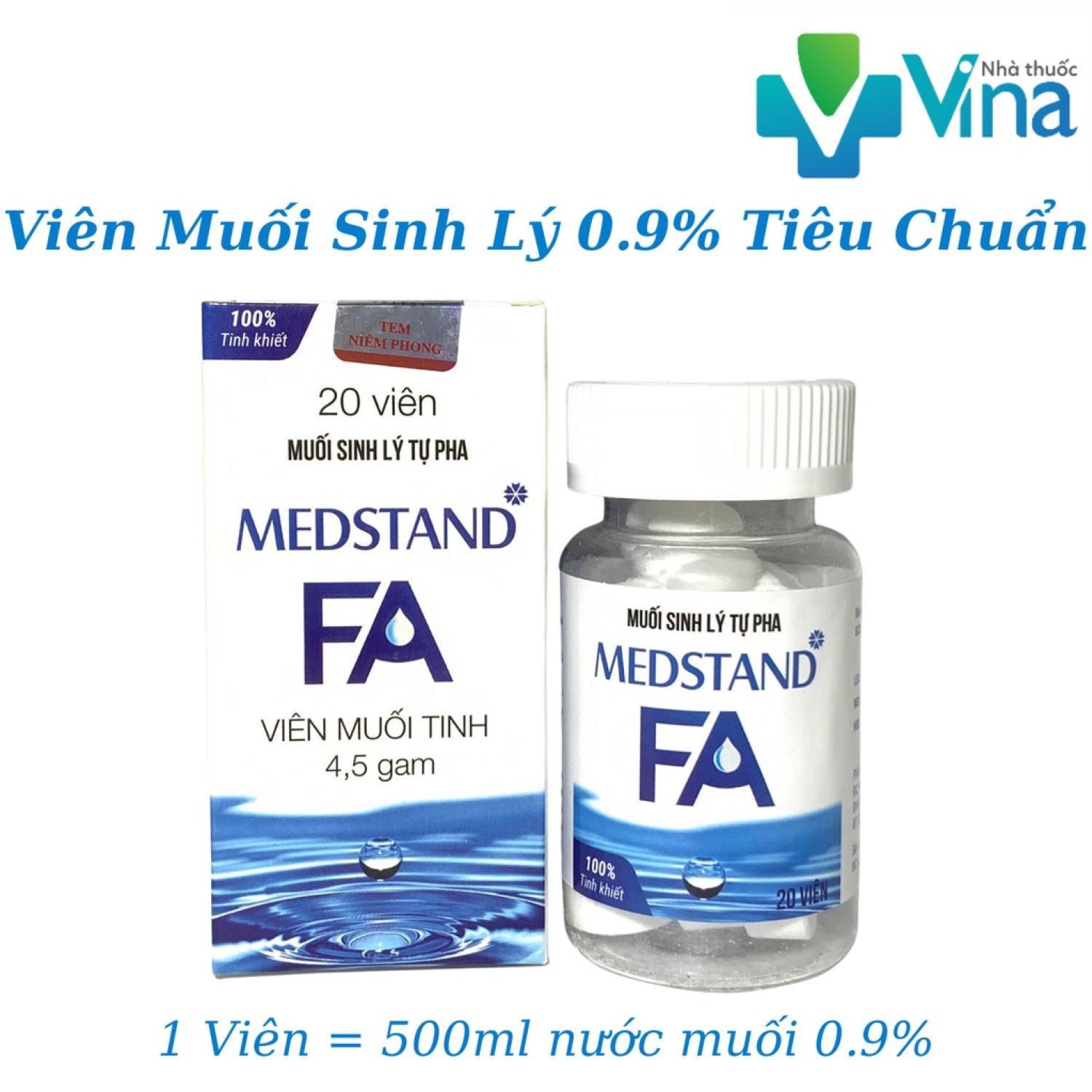 Viên muối sinh lý tự pha medstand fa 4,6g