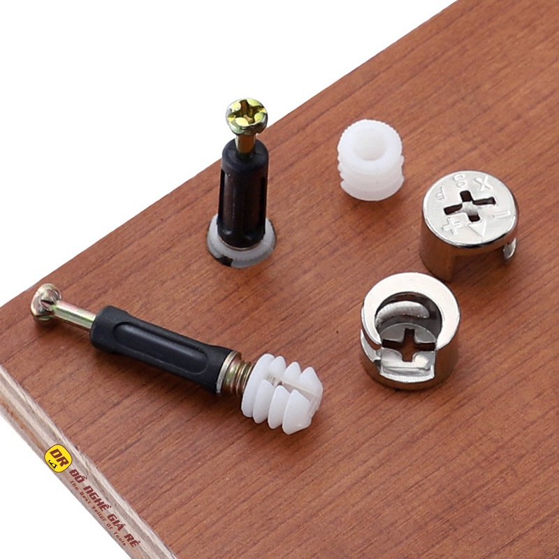Bộ ốc cam liên kết chốt gỗ loại cao cấp