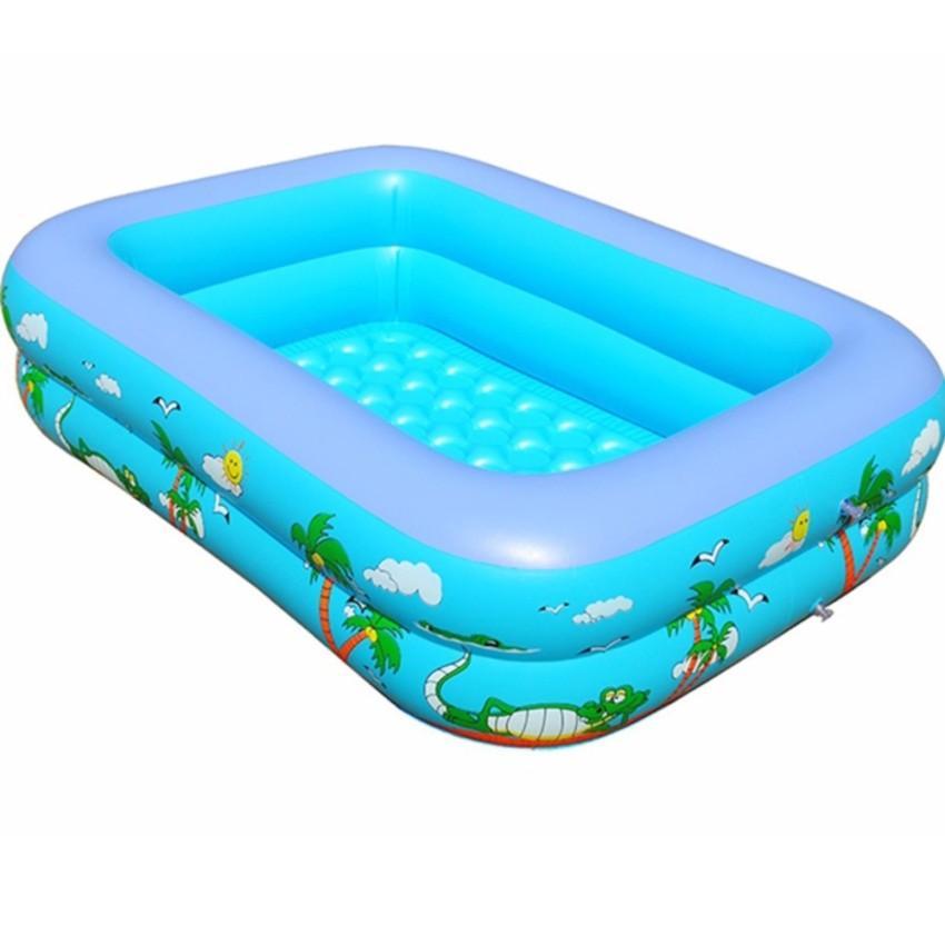 Bể bơi chữ nhật loại 2 đáy (115x85xCao35cm) Nhà bóng Phao bơi, Dày Dặn, Đàn Hồi Tốt, Họa Tiết Ngộ Nghĩnh, Nhựa Pvc An Toàn, Giá Rẻ