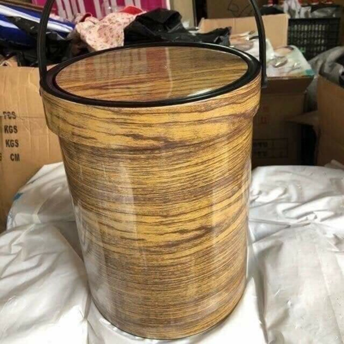 THÙNG ĐỰNG RÁC VÂN GỖ