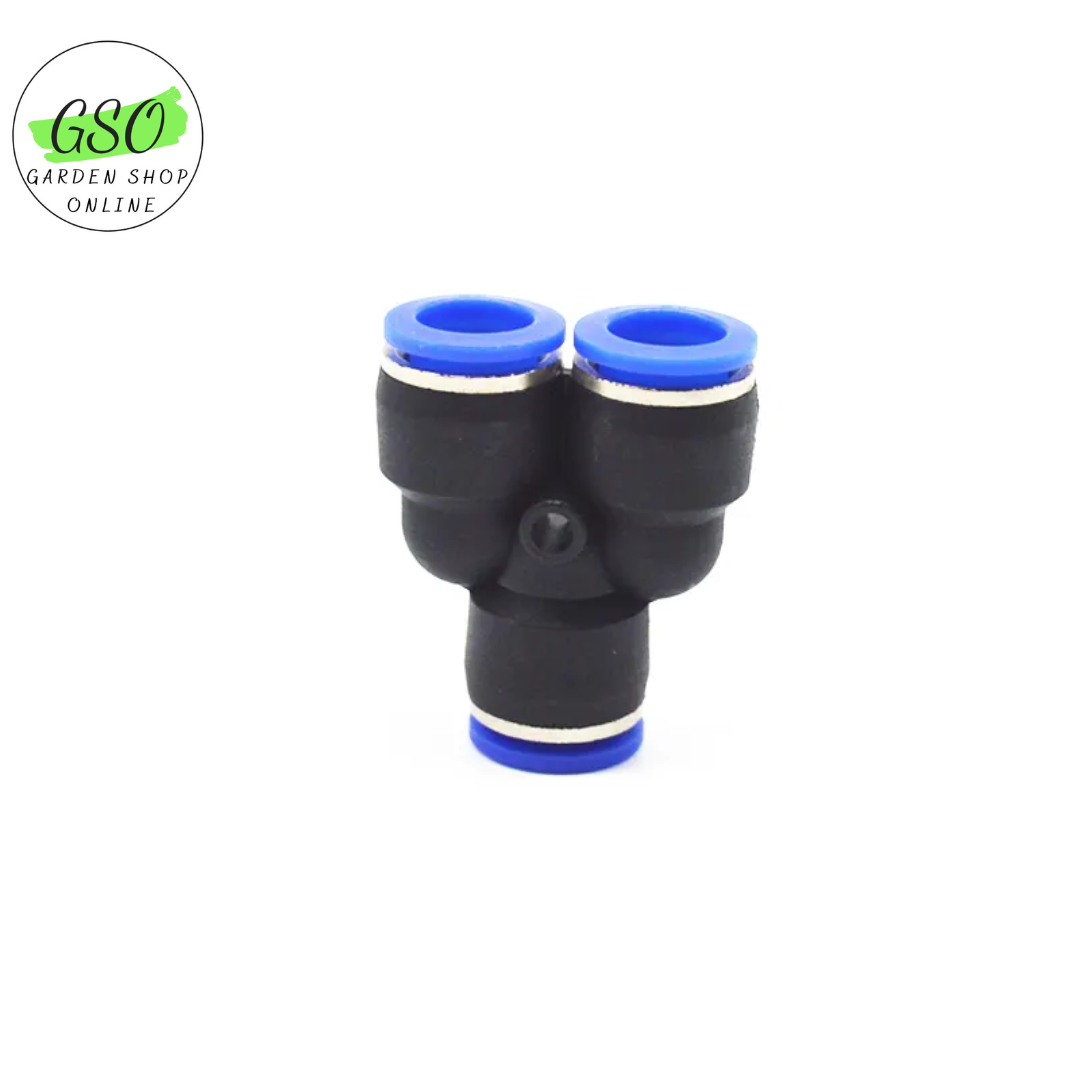 Khớp nối nhanh ống khí, cút nối nhanh ống hơi chữ y py-4, py-6 , py-8 , py-10 ,py-12