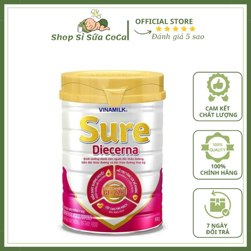Sữa bột Vinamilk Sure Decerna 900gr date 2024