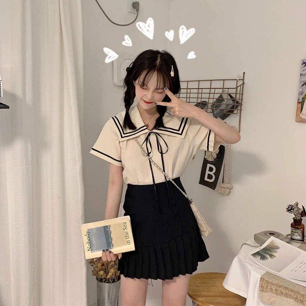 Áo sơ mi viền học sinh
