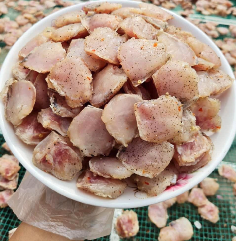 Khô gò má cá lóc thịt dai ngon ướp gia vị - khô 3 nắng - vựa khô hải yến