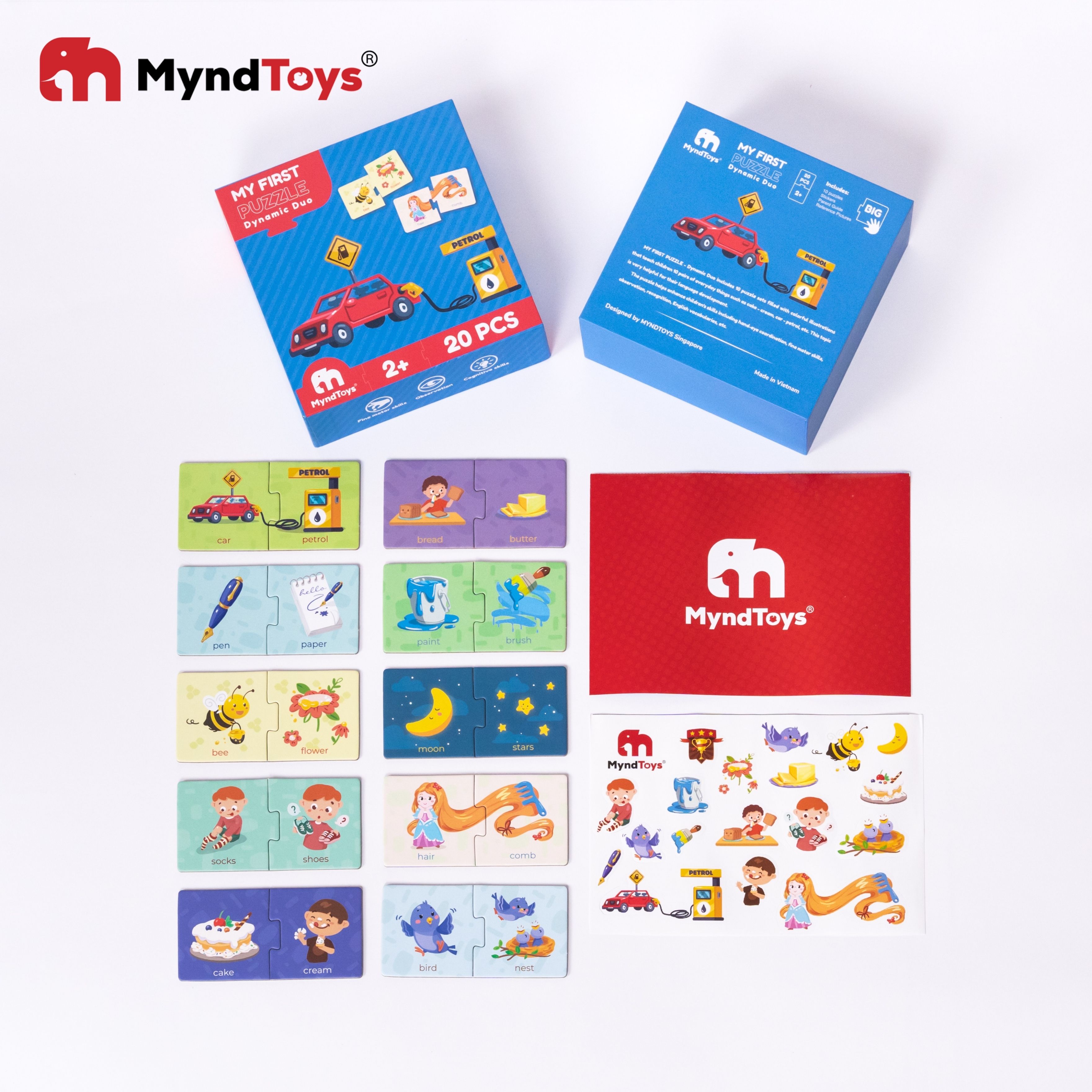 Bộ ghép hình Myndtoys cho bé trên 2 tuổi - My First Puzzle - Dynamic Duo