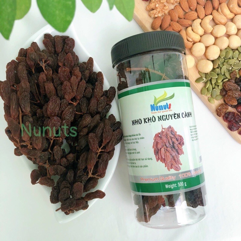 Nho khô nguyên cành Úc dòng hữu cơ tự khô trên giàn shop Thúy Anh
