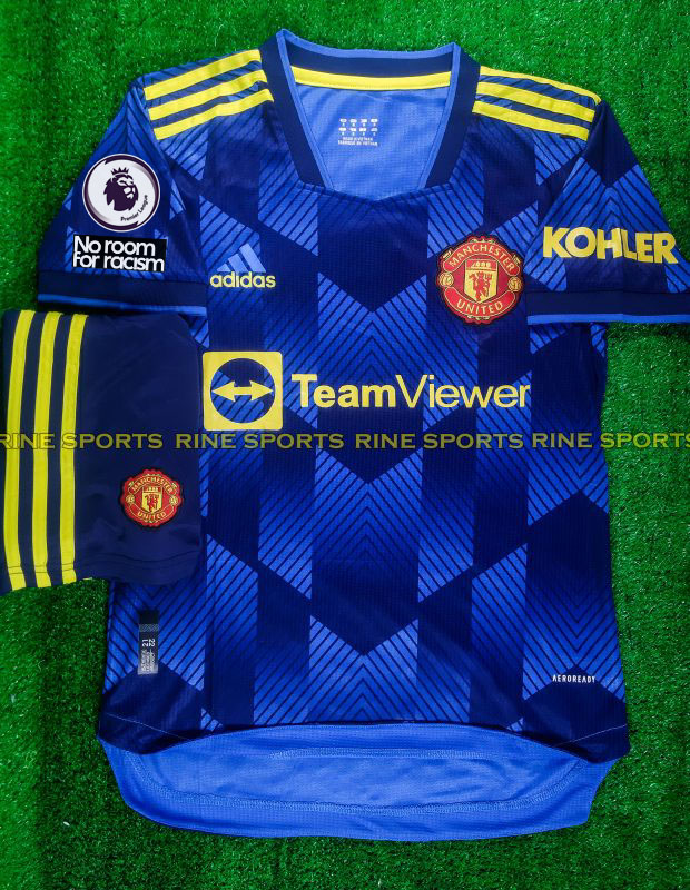 Bộ áo bóng đá MU xanh sân khách ( Manchester United) sân Khách Super ( F1 ) hàng thailand 2021-2022