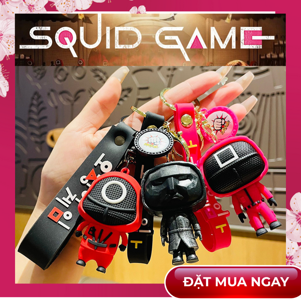 [Hot&Hiếm] 1 móc khóa Squid Game mô hình cao cấp max chất trò chơi con mực squidgame