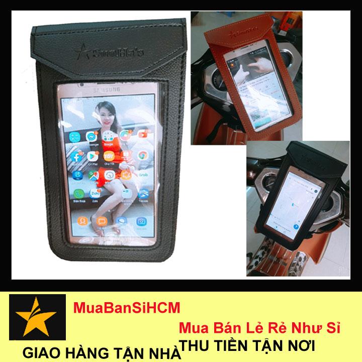 [HCM]Túi treo đầu xe máy bằng da treo điện thoại đứng sunha MBS003 chuyên dùng cho grab bee xe ôm công nghệ nhiều màu TOPHA TP 3139