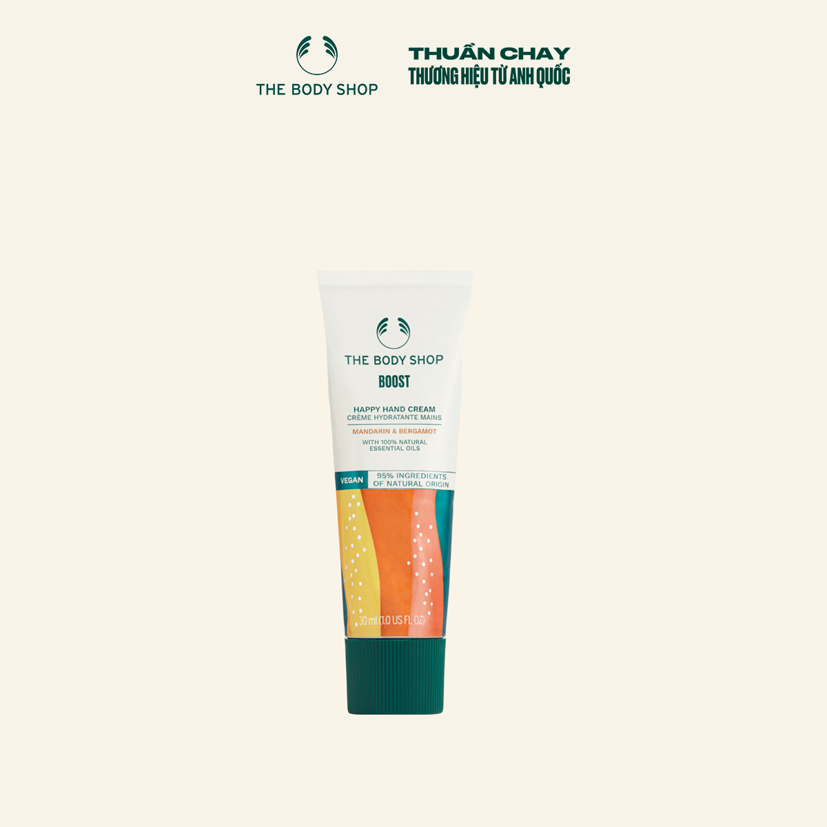 Kem dưỡng tay boost happy hand cream 30ml the body shop