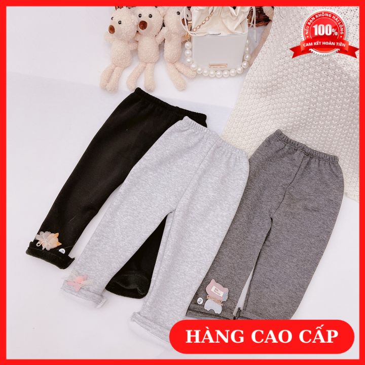 [Freeship]Quần Legging Nỉ Lót Lông Cực Ấm Hàng Quảng Châu Loại 1 Cho Bé Gái Từ 8-20kg BM House Kids