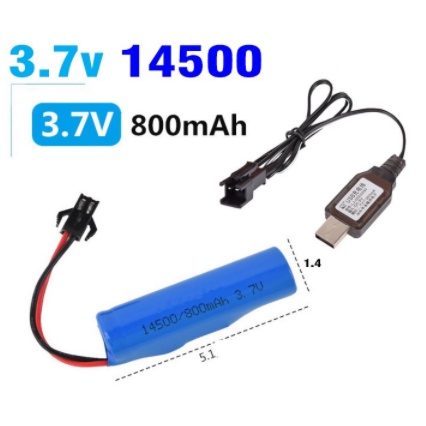 Sm-2p Port sm-2p 14500 v 3.7-800 mAh rechargeable Li