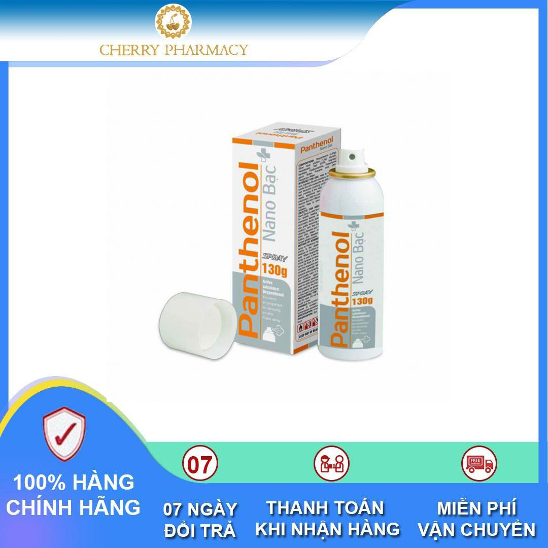 Cherry pharmacy: xịt bỏng panthenol spray nano bạc làm lành vết thương 130g