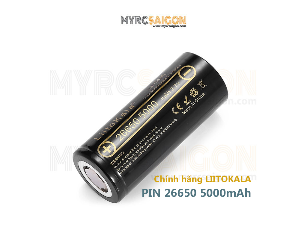 Pin sạc liitokala 26650 5000 mah lii-50a