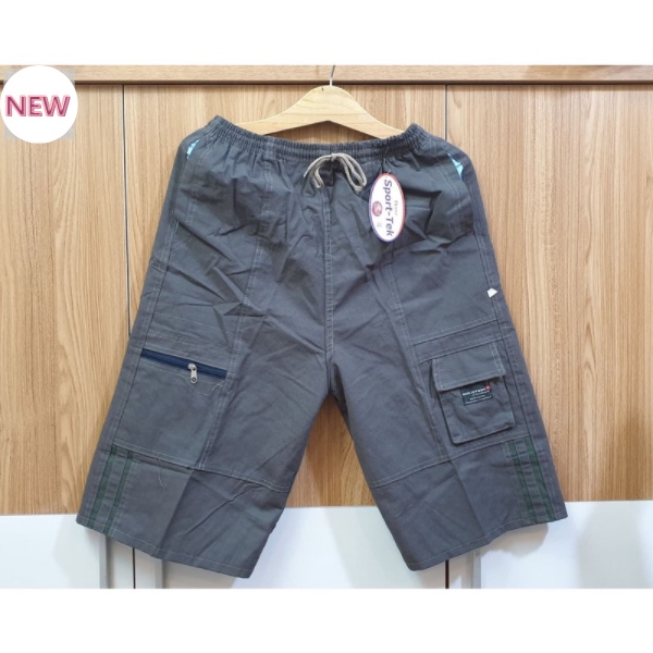 Khaki-Shorts für Herren mit 5-Taschen-Box, elastischer Taille von weit bequem mit Reißverschlusstaschen.-therapy6699-