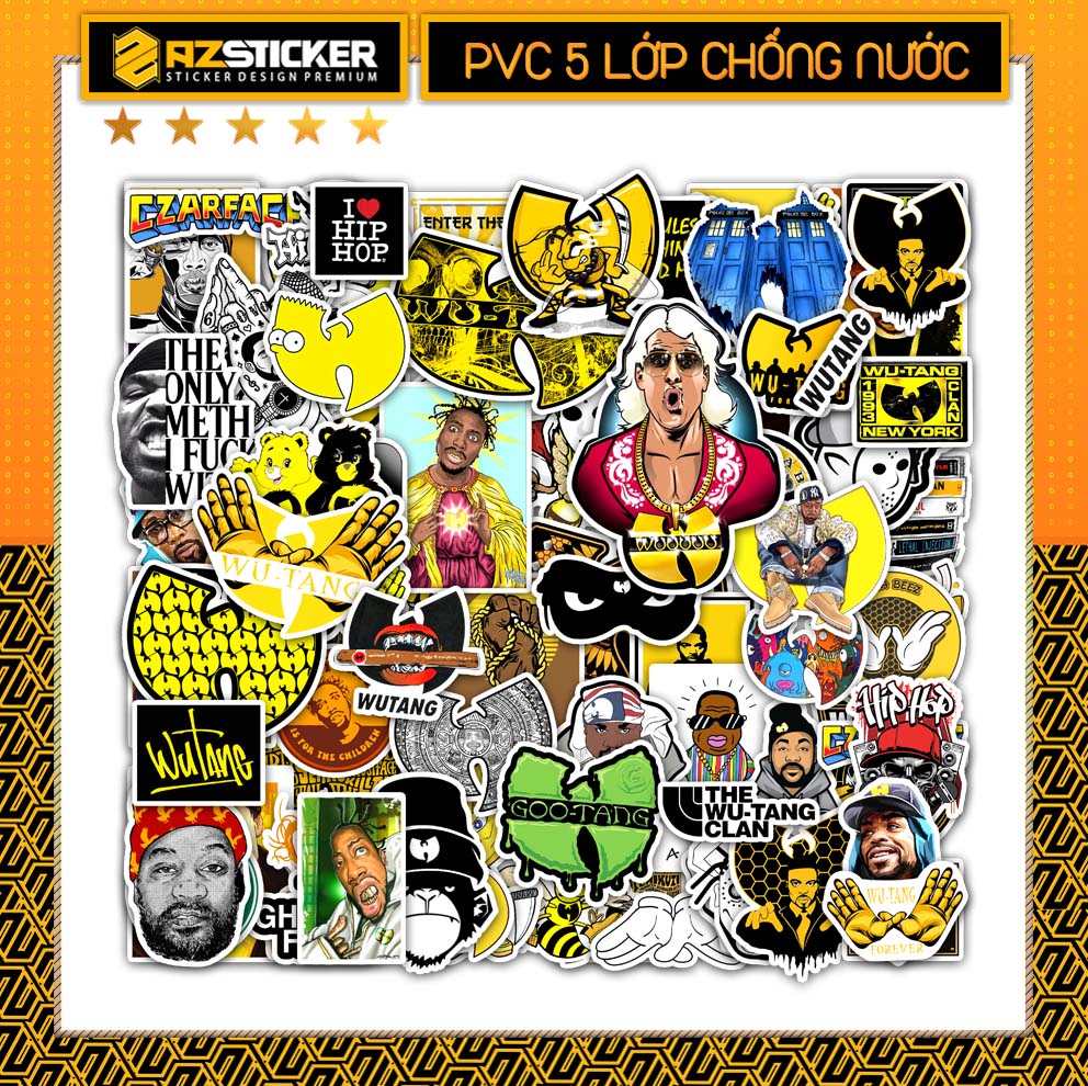 Sticker Dán Vali , Sticker Dán Đàn, Sticker Guitar, Sticker Trang Trí Sổ Tay, Sticker Dán Điện Thoại | Sticker Wu Tang