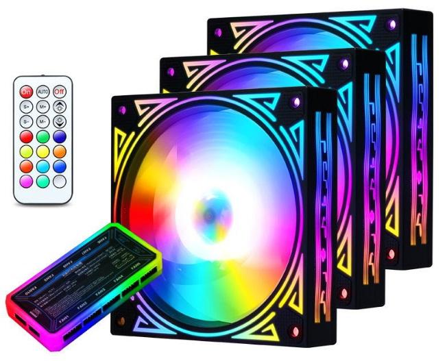 [HCM]Bộ 3 Fan case led RGB 2020 ( Tặng hub - remote - vít ) fan case 12cm led rgb Quạt Tản Nhiệt quạt led rgb xuhướng mới nhất 2020