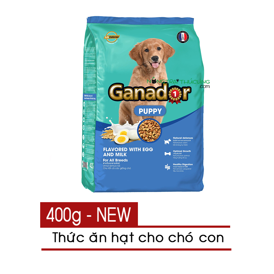  Thức Ăn Hạt Cho Chó Con Ganador Puppy Trứng Sữa 400g -  Nông Trại Thú Cưng  