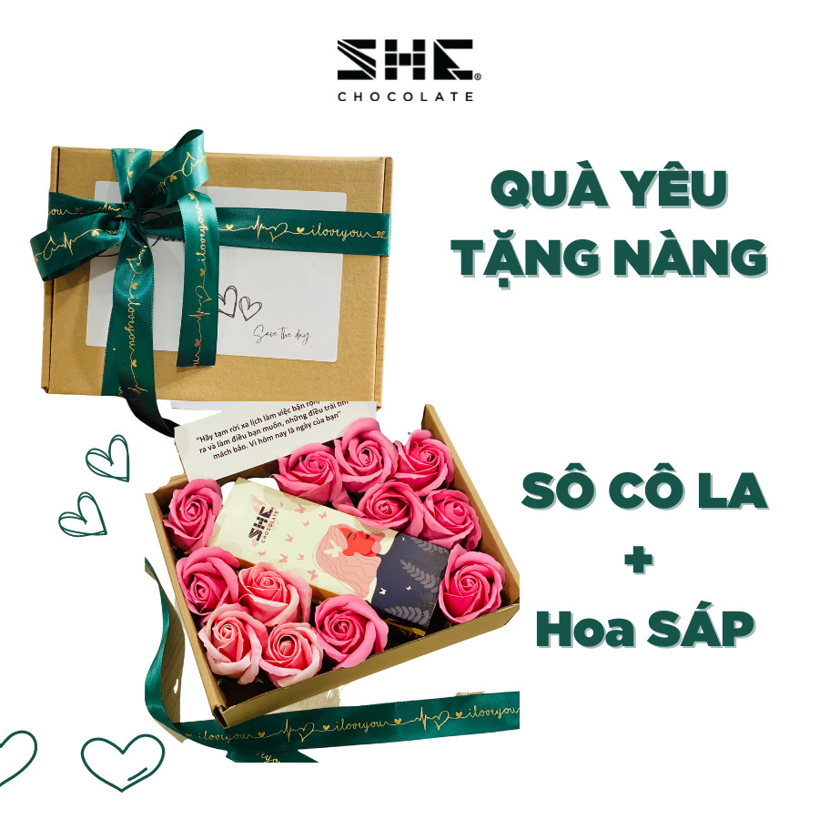 Quà yêu tặng nàng SHE Chocolate. Socola, trái cây nhúng, hoa sáp, thiệp LOVE quà tặng người yêu, ngày 20/10, ngày 8/3, ngày Noel